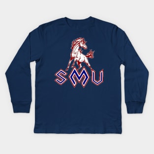 SMU Band Logo Retro Kids Long Sleeve T-Shirt